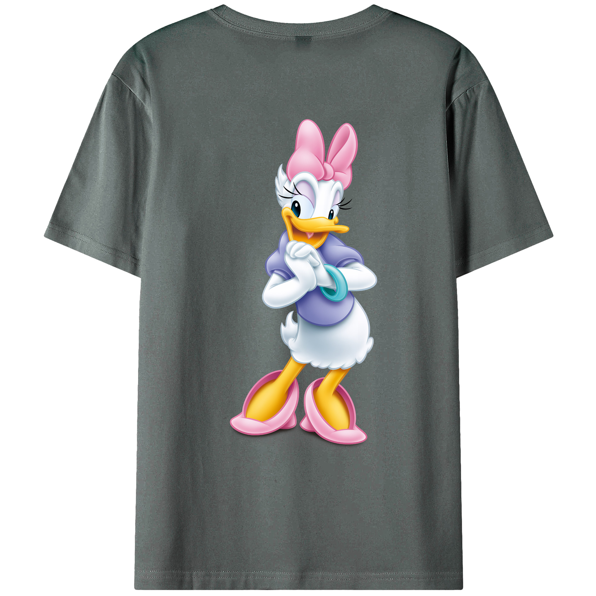 （画像用） ミッキーマウス Mickey Mouse 綿100％ メンズ半袖Tシャツ（バックプリント） 通気性
